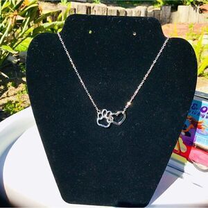 HEART PAW DOG PET LOVERS NECKLACE